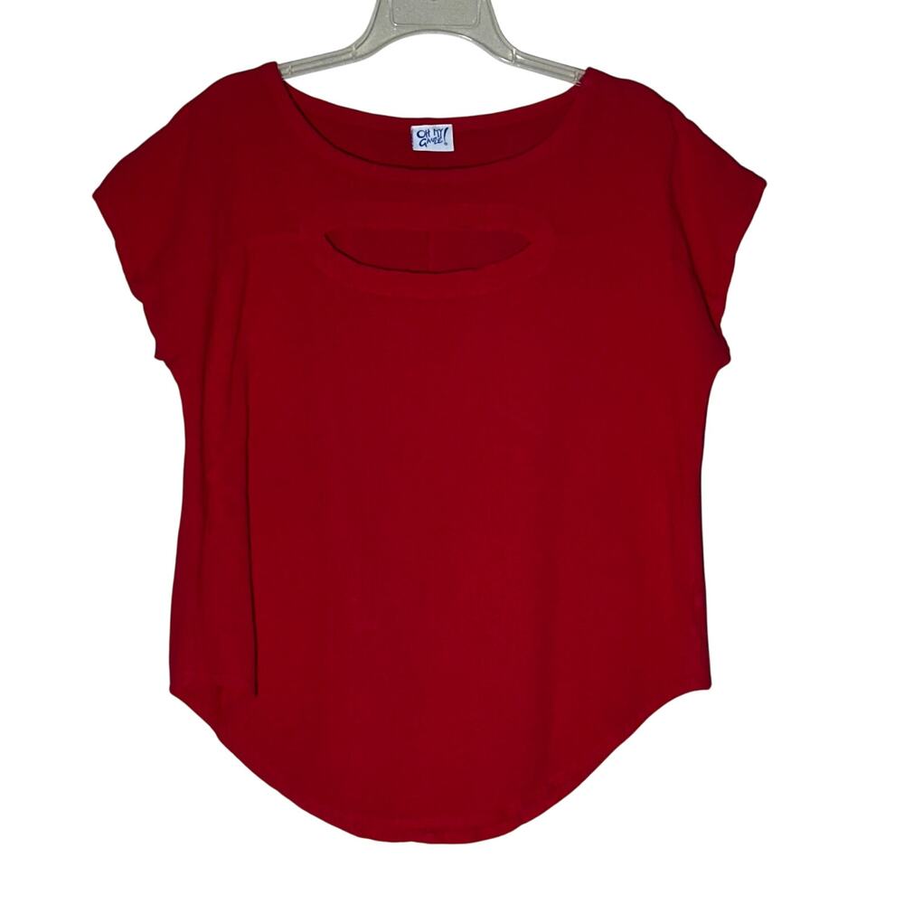 Oh My Guaze! Apple Blouse Top Cap Sleeve in Apple Red Size 1 or S/M Capsule